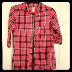 Girls plaid prints shirts